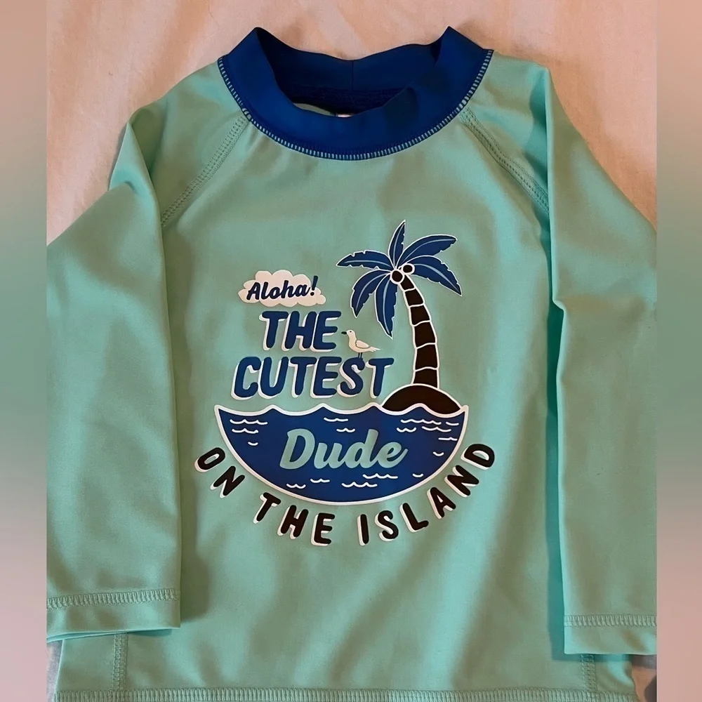NWT Carters Baby Boy Swim Top Size 12M‎
